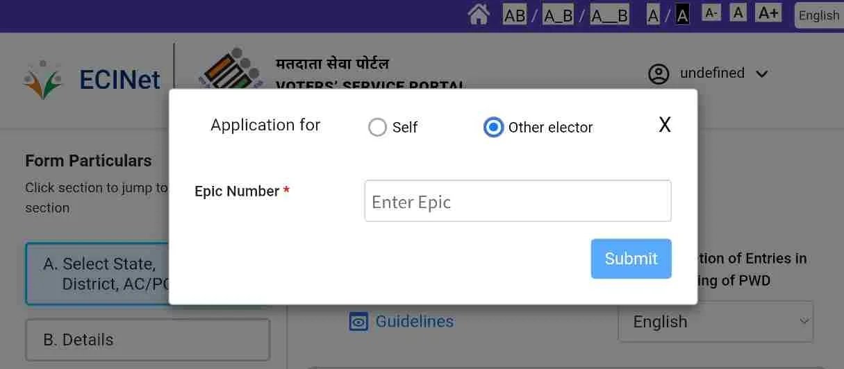 Voter Id Card official Website